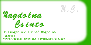 magdolna csinto business card